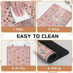 Absorbent Pet Dog Bowl Mat for Food and Water, Pet Cat Food Feeding Mat - Image 6