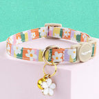 Faygarsle 2 Pack Striped Plaid Floral Pattern Cat Collars Breakaway Safety - Image 4