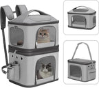 Detachable Double Pet Carrier Backpack by HOVONO