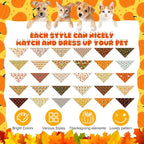 Aliceset 180 Pcs Fall Dog Bandanas Bulk Thanksgiving Bandana - Image 3
