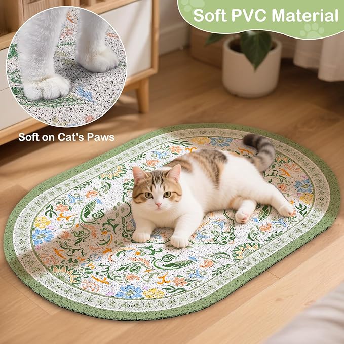 Bienbee Cat Litter Mat, Urine and Water Proof, Bean-Green XL - Image 5