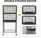 PawHut Double Stackable Bird Cage - Image 6