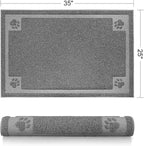 Pet Feeding Mat for Large Dogs and Cats 35" x 25" Flexible and Waterproof Dog - Image 8