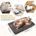 Self Warming Cat Bed Mat with U-Shaped Pillow -24"x18" Soft Thickened Thermal - Image 5