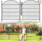 Decorative Garden Fence 32in x12ft, 5 Pack No Dig Fence Animal Barrier by Thrivinest