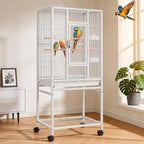 DWVO 53.9-Inch Metal Bird Cage: Large Parrot Cages by DWVO