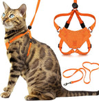 Houdini™ Escape Proof Cat Harness and Leash Set by OutdoorBengal – Orange by OutdoorBengal