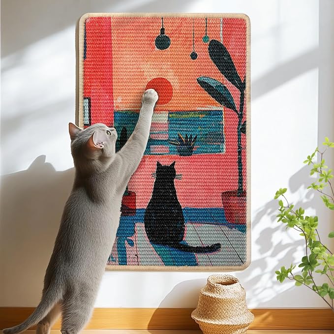 3-in-1 Sisal Cat Scratcher Mat 23.6x15.7 – Durable Scratch Rug Use by Truvito