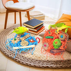 KATUMO Bird Toys, 2 Pack Bird Grass Mat Foraging Wall Toys Parrot Shredder Toys - Image 4