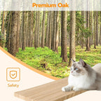 HOOBRO Wood Cat Wall Shelves, Plush Hammock, Scratcher and Climbing Shelves - Image 4
