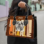 Personalized Pet Mom Leather Handbag – Custom Name Dog Cat Photo Purse - Image 2