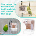 8 Pcs No Mess Bird Feeder Parrot Automatic Feeder Bird Seed Container Water - Image 3