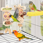 Wontee Bird Toys Colorful Shredding Crinkles Foraging Toys Natural Sola Ball - Image 3