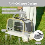Cat, Dog Carrier for Pets up to 15 lbs, Soft-Sided Collapsible Pet Carrier - Image 2
