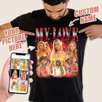 H-DEWALL Custom T Shirts Mineral Wash Tshirt Bootleg Rap Tee Customized Gifts - Image 2