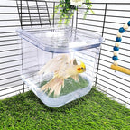 Bird Bath for Cage Bird Shower Bath Parrot Cage Feeder Cage Accessories - Image 6