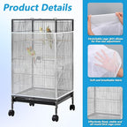 Large Bird Cage Net, Universal Adjustable Bird Cage Covers Mesh Polyester Birds - Image 4