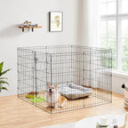 Yaheetech 34" High 8 Panel Foldable Metal Dog Exercise Pen Pet Playpen Dog - Image 2