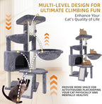 Xin Three Layer Cat Tree with Cat Condo and Two Hammocks - Image 6
