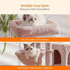 Heybly Cat Tree with Cat Self Groomer Brush, Cat Tower Condo - Image 6