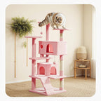 Cat Tree 54 Inch, Sisal Scratching Posts and Climbing Ladder, Pet Play Toy - Image 2