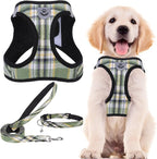 PUPTECK Adjustable Dog Harness Collar and Leash Set Step in No Pull Pet Harness by PUPTECK