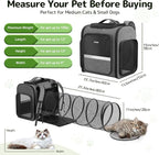 Cat Backpack with Detachable Play Tunnel, 2 in 1 Cat Tunnel Backpack Suitable - Image 4