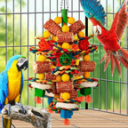 Bird Toys, Parrot Toys for Large Birds, Natural Corn cob and Loofah Slices Bird - Image 6