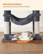 Feandrea Cat Tree, 55.1-Inch Cat Tower, Plush Multi-Level Condo - Image 8
