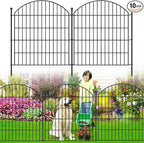 Decorative Garden Fence 32in x24ft, 10 Pack No Dig Fence Animal Barrier by Thrivinest