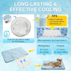 BEAUTYZOO Cooling Mat for Cats & Dogs -20" X 12" Ice Silk Cat Cooling Mat - Image 5