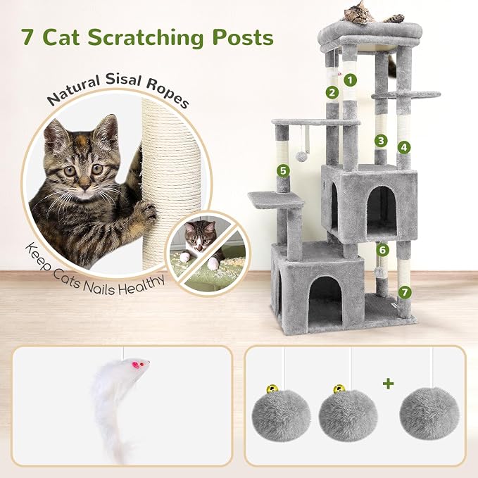 Globlazer Cat Tower for Indoor Cats, Heavy Duty Cat Trees for Large Cats Adult - Image 4