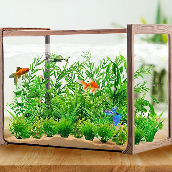 Fish Tank Accessories Aquarium Decorations Green Plants, Aquarium Decor Plastic - Image 6