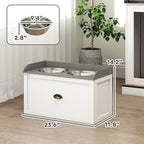 PawHut Large Elevated Dog Bowls - Image 7