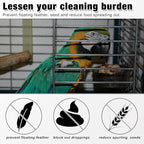 Shappy Large Bird Cage Seed Catcher, Bird Cage Cover Net Skirt Guard, - Image 5