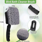 5Pcs Bird Bath Brush Kit, Larbeti 1P Hard Silk Bristle Bird Bath Cleaner Brush - Image 2