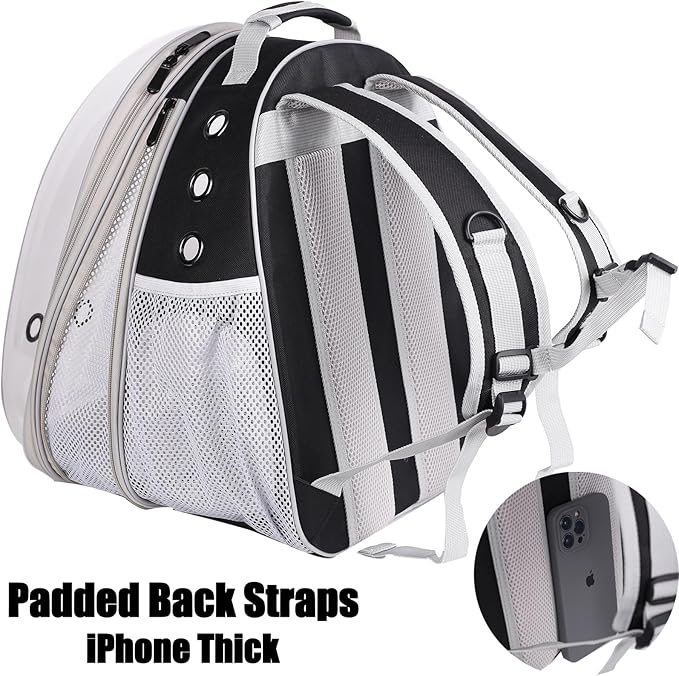 Front Expandable Large Cat Backpack Carrier, Fit up to 20 lbs, Space Capsule - Image 5