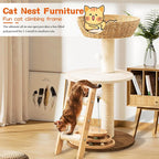 Natural Wood Modern Cat Tree - Image 6
