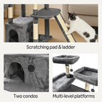 Amazon Basics Large Cat Tree Tower, 68 Inches - Image 5