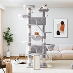 Allewie 81 Inches Tall Cat Tree/Multi-Level Large Climbing Tree House and Towers - Image 2