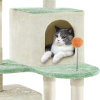Yaheetech 57.5in Cat Tree Tower, Scratching Posts, 2 Condos and Dangling Balls - Image 9