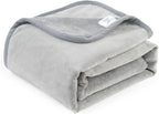 Waterproof Dog Blankets Light Grey, Soft Fluffy Sofa Car Bed Protector by CAPTSNOOZE
