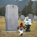 Cross Cemetery Decorations for Grave, Metal Sympathy Memorial Stakes for Loss - Image 6