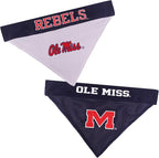 Pets First Collegiate Pet Accessories, Reversible Bandana, Mississippi Ole Miss - Image 6
