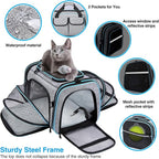 Airline Approved Pet Carrier, Large Soft Sided Pet Travel TSA Carrier 4 Sides - Image 5