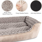 JOEJOY Rectangle Dog Bed for Large Medium Small Dogs Machine Washable Sleeping - Image 3