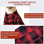 Koneseve Dog Shirt, Pet Plaid Clothes Shirt T-Shirt, Sweater Bottoming Shirt - Image 4