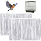 2 Pcs Bird Cage Cover Universal Bird Cage Seed Catcher, Breathable Nylon Mesh by Unknown
