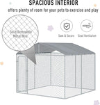 PawHut Outdoor Dog Kennel, Heavy Duty Dog Run Outdoor Fence - Image 3