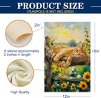 Spring Summer Garden Flag 12x18 inches Double Sided Sleeping Orange Tabby Cat - Image 4